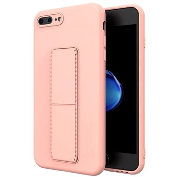 Kickstand silikonový kryt na iPhone 7 / 8 Plus, růžový (WOZ39707)