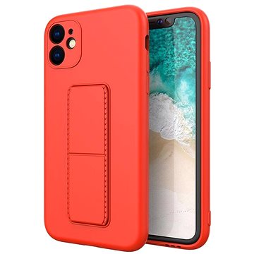 Kickstand silikonový kryt na iPhone 7/8/SE 2020, červený (WOZ39592)