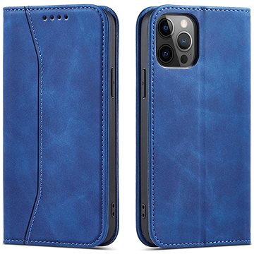 Magnet Fancy knížkové kožené pouzdro na iPhone 12 Pro Max, modré (HUR249475)
