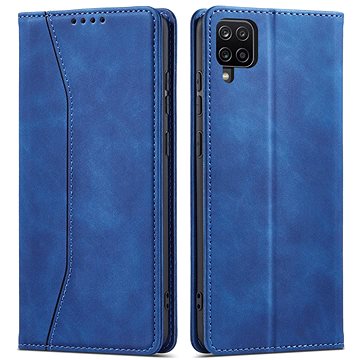 Magnet Fancy knížkové kožené pouzdro na Samsung Galaxy A12 5G, modré (HUR249673)