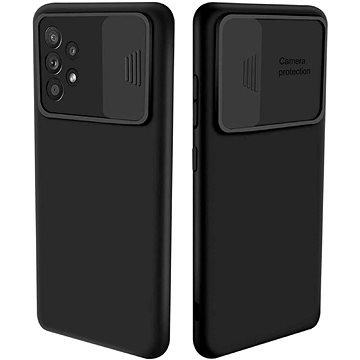 Privacy Lens silikonový kryt na Samsung Galaxy A52 4G, černý (UNI09488)