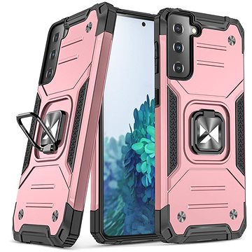 Ring Armor plastový kryt na Samsung Galaxy S21 Plus 5G, růžový (WOZ36263)