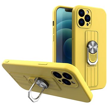 Ring silikonový kryt na iPhone 12 Pro, žlutý (HUR214428)