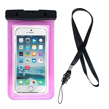 Swimming Bag vodotěsné pouzdro na mobil 6.7', růžové (HUR244616)