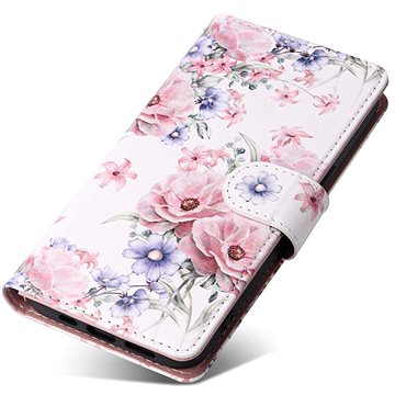 Tech-Protect Wallet knížkové kožené pouzdro na Samsung Galaxy A13 4G, blossom flower (TEC922053)