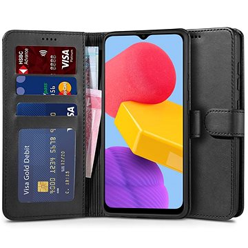Tech-Protect Wallet knížkové pouzdro na Samsung Galaxy M13, černé (TEC923678)