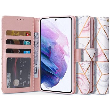 Tech-Protect Wallet knížkové pouzdro na Samsung Galaxy S21 FE, marble (TEC212475)