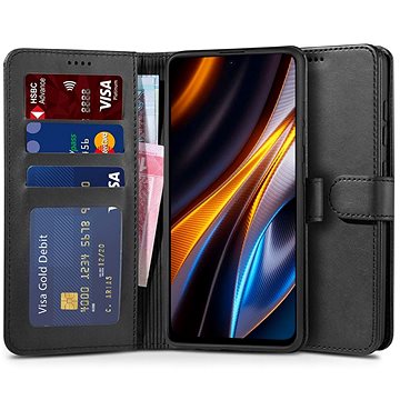 Tech-Protect Wallet knížkové pouzdro na Xiaomi Poco X4 GT, černé (TEC924361)