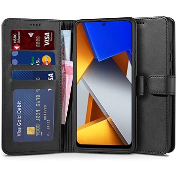 Tech-Protect Wallet knížkové pouzdro na Xiaomi Poco X4 Pro 5G, černé (TEC921407)