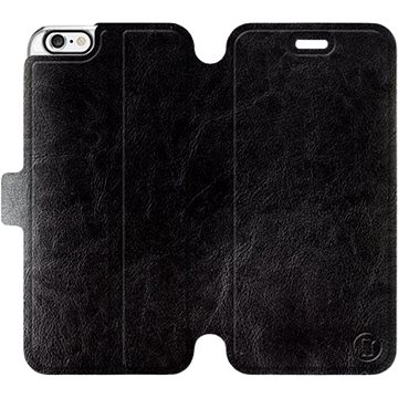 Flip pouzdro na mobil Apple iPhone 6 / iPhone 6s v provedení Black&Gray s šedým vnitřkem (5903226002665)