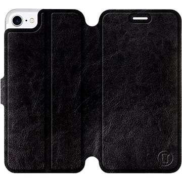 Flip pouzdro na mobil Apple iPhone 7 v provedení Black&Gray s šedým vnitřkem (5903226002689)