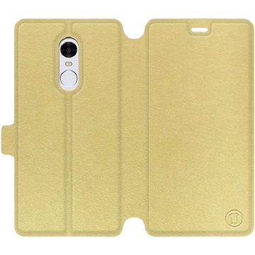 Flip pouzdro na mobil Xiaomi Redmi Note 4 Global v provedení Gold&Gray s šedým vnitřkem (5903226015085)