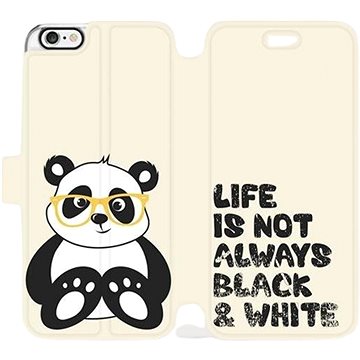 Flipové pouzdro na mobil Apple iPhone 6 / iPhone 6s - M041S Panda - life is not always black and whi (5903226048359)