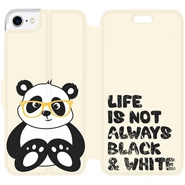 Flipové pouzdro na mobil Apple iPhone 7 - M041S Panda - life is not always black and white (5903226048373)