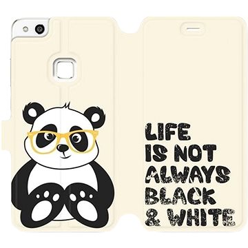Flipové pouzdro na mobil Huawei P10 Lite - M041S Panda - life is not always black and white (5903226048915)
