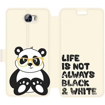 Flipové pouzdro na mobil Huawei Y6 II Compact - M041S Panda - life is not always black and white (5903226049073)