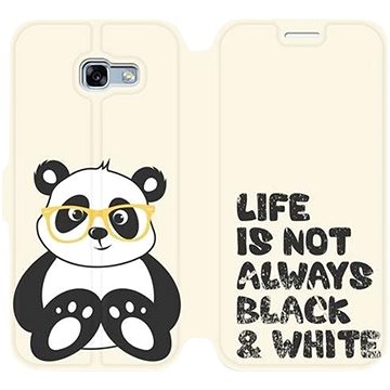 Flipové pouzdro na mobil Samsung Galaxy A3 2017 - M041S Panda - life is not always black and white (5903226049820)