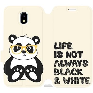 Flipové pouzdro na mobil Samsung Galaxy J3 2017 - M041S Panda - life is not always black and white (5903226049936)