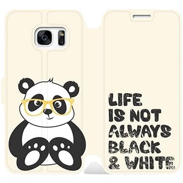 Flipové pouzdro na mobil Samsung Galaxy S7 - M041S Panda - life is not always black and white (5903226050109)