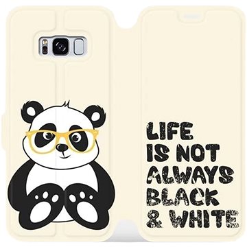 Flipové pouzdro na mobil Samsung Galaxy S8 - M041S Panda - life is not always black and white (5903226050123)