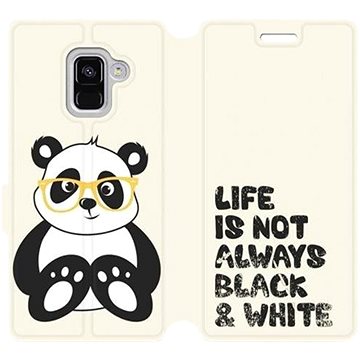 Flipové pouzdro na mobil Samsung Galaxy A8 2018 - M041S Panda - life is not always black and white (5903226050154)