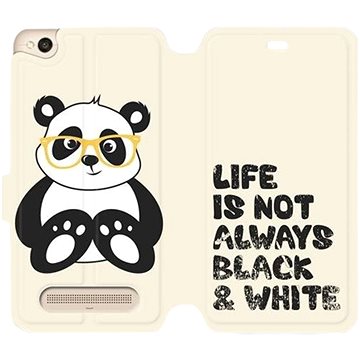 Flipové pouzdro na mobil Xiaomi Redmi 4A - M041S Panda - life is not always black and white (5903226050543)