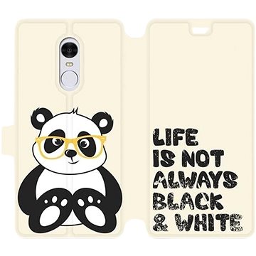 Flipové pouzdro na mobil Xiaomi Redmi Note 4 Global - M041S Panda - life is not always black and whi (5903226050673)