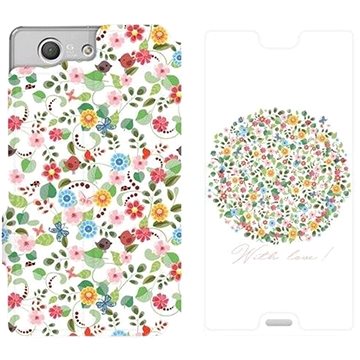 Flipové pouzdro na mobil Sony Xperia Z3 Compact - M121S With love kvítky (5903226073795)