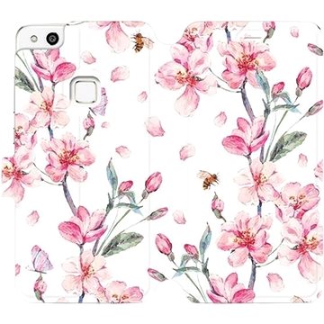 Flipové pouzdro na mobil Huawei P10 Lite - M124S Růžové květy (5903226074914)