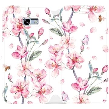Flipové pouzdro na mobil Samsung Galaxy A3 2017 - M124S Růžové květy (5903226075829)