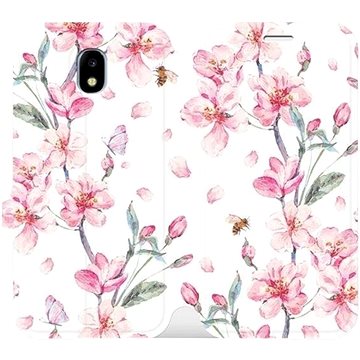 Flipové pouzdro na mobil Samsung Galaxy J3 2017 - M124S Růžové květy (5903226075935)
