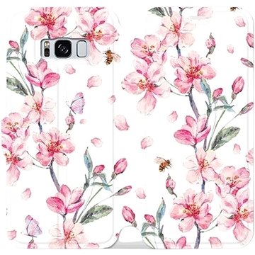 Flipové pouzdro na mobil Samsung Galaxy S8 - M124S Růžové květy (5903226076123)