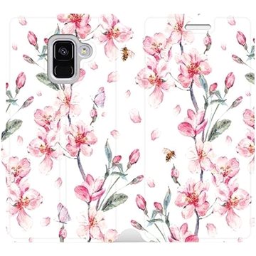 Flipové pouzdro na mobil Samsung Galaxy A8 2018 - M124S Růžové květy (5903226076154)
