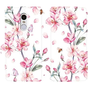Flipové pouzdro na mobil Xiaomi Redmi Note 4 Global - M124S Růžové květy (5903226076673)