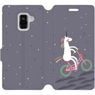 Flipové pouzdro na mobil Samsung Galaxy A8 2018 - V024P Jednorožec na kole (5903226109951)