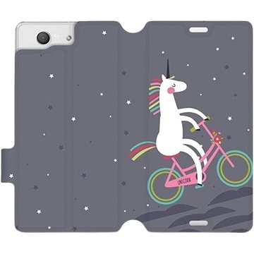 Flipové pouzdro na mobil Sony Xperia Z3 Compact - V024P Jednorožec na kole (5903226110193)