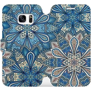 Flipové pouzdro na mobil Samsung Galaxy S7 - V108P Modré mandala květy (5903226130702)