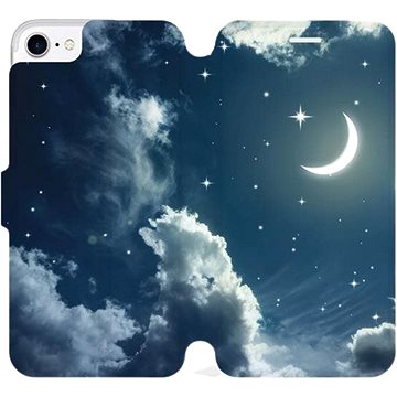 Flipové pouzdro na mobil Apple iPhone 7 - V145P Noční obloha s měsícem (5903226138975)