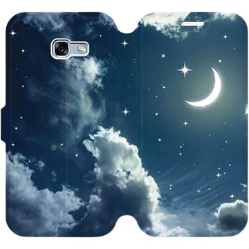 Flipové pouzdro na mobil Samsung Galaxy A3 2017 - V145P Noční obloha s měsícem (5903226140428)