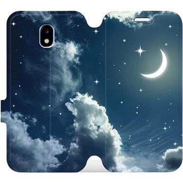 Flipové pouzdro na mobil Samsung Galaxy J3 2017 - V145P Noční obloha s měsícem (5903226140534)