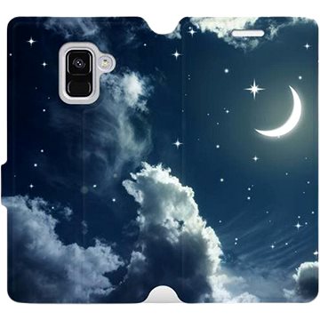 Flipové pouzdro na mobil Samsung Galaxy A8 2018 - V145P Noční obloha s měsícem (5903226140756)