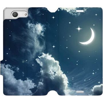 Flipové pouzdro na mobil Sony Xperia Z3 Compact - V145P Noční obloha s měsícem (5903226140992)