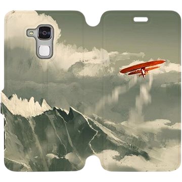 Flipové pouzdro na mobil Honor 7 Lite - MA03P Oranžové letadlo v horách (5903226147618)
