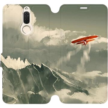 Flipové pouzdro na mobil Huawei Mate 10 Lite - MA03P Oranžové letadlo v horách (5903226147649)