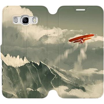 Flipové pouzdro na mobil Samsung Galaxy J5 2016 - MA03P Oranžové letadlo v horách (5903226148752)