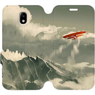 Flipové pouzdro na mobil Samsung Galaxy J5 2017 - MA03P Oranžové letadlo v horách (5903226148769)
