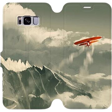 Flipové pouzdro na mobil Samsung Galaxy S8 - MA03P Oranžové letadlo v horách (5903226148929)