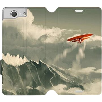 Flipové pouzdro na mobil Sony Xperia Z3 Compact - MA03P Oranžové letadlo v horách (5903226149193)