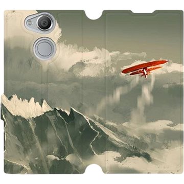 Flipové pouzdro na mobil Sony Xperia XA2 - MA03P Oranžové letadlo v horách (5903226149247)