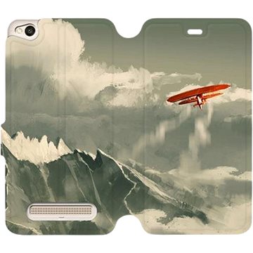 Flipové pouzdro na mobil Xiaomi Redmi 4A - MA03P Oranžové letadlo v horách (5903226149346)